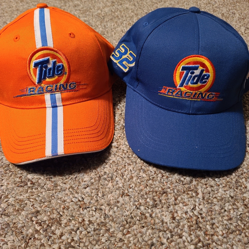 Vintage NASCAR TIDE Racing Team hats